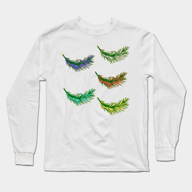 colorful palm leaves design Long Sleeve T-Shirt by Artistic_st